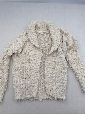 White Crow Cozy Neutral Popcorn Knit Cardigan Jacket